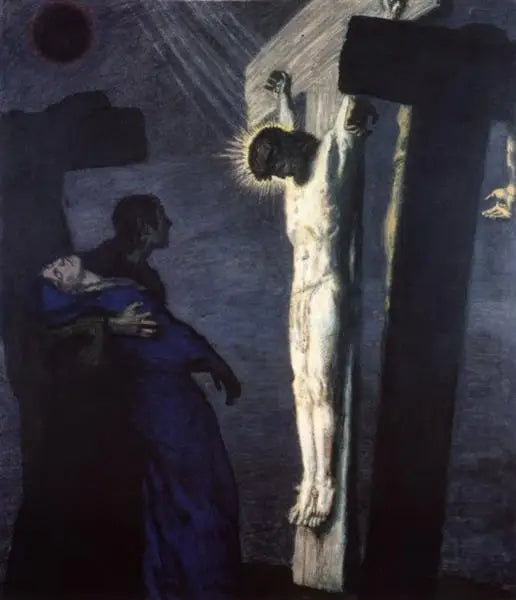 Reproduction du tableau « Crucifixion - Franz Von Stuck » par Alpha Reproduction en peinture à l’huile