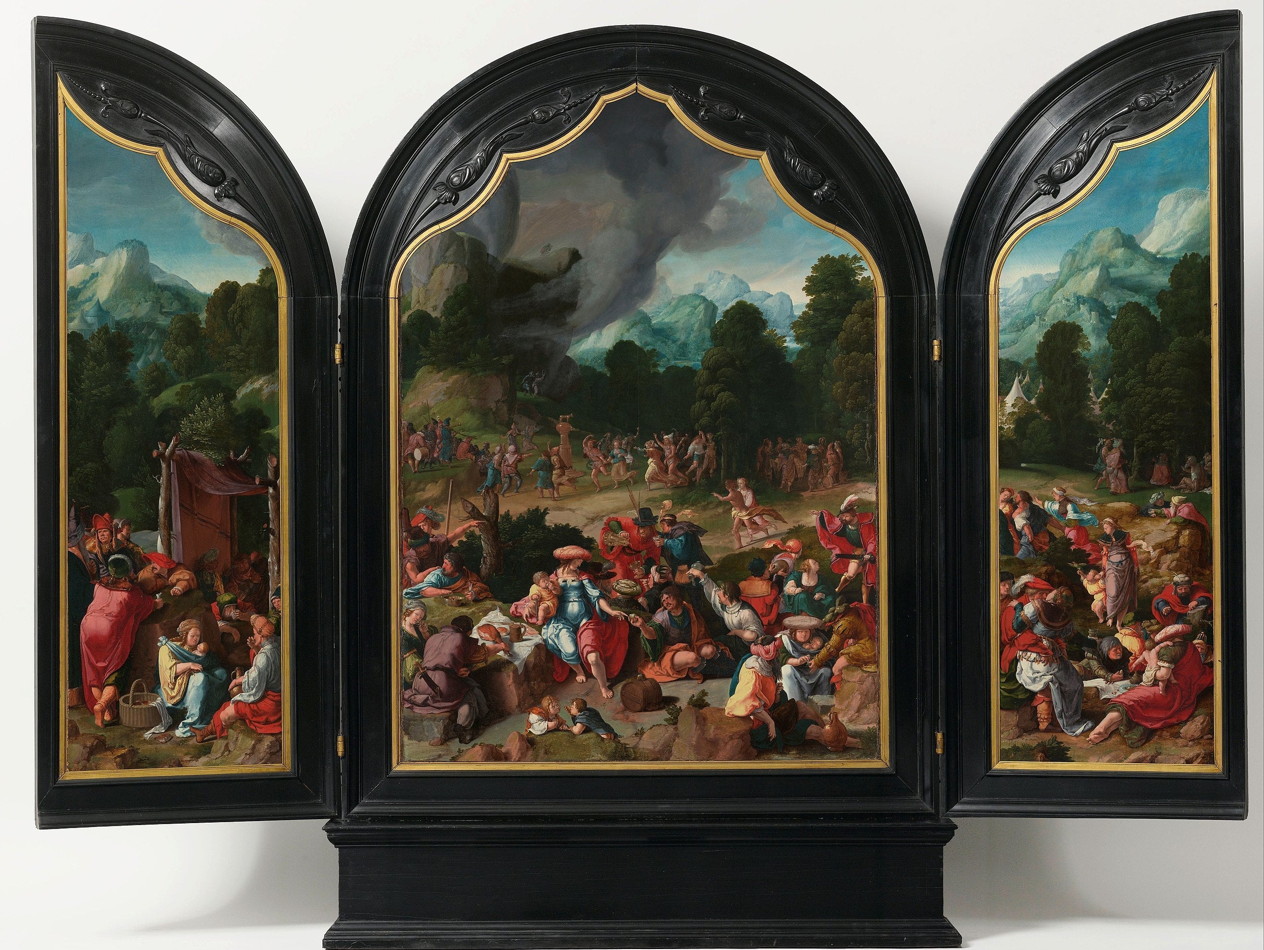 Culte du veau d'or - Lucas van Leyden image 1 reproduction artisanale de tableau