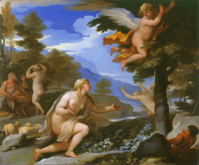 Cupido die Psyche achterlaat - Luca Giordano