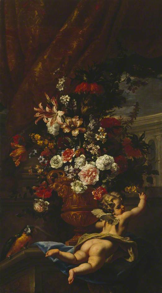 Cupido en bloemen - Sebastiano Ricci