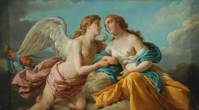Cupido en Psyche, allegorie van de vijf zintuigen - Louis Jean François Lagrenée

Source:
Cupidon et Psyché, allégorie des cinq sens - Louis Jean François Lagrenée