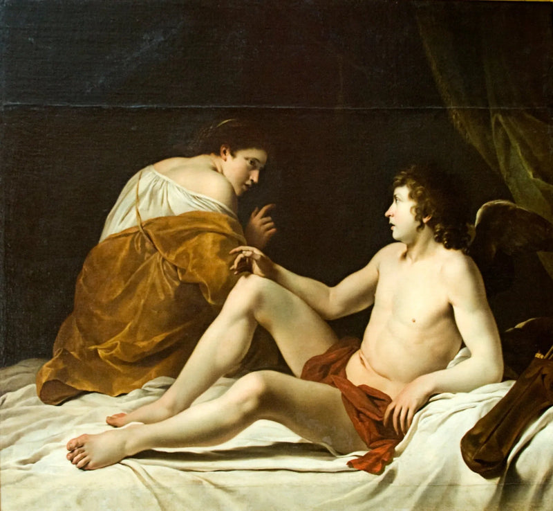 Cupido en Psyche - Orazio Gentileschi