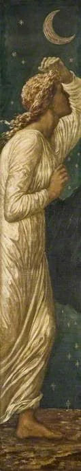 Cupido en Psyche - Groene muurschilderingen van het paleis - Edward Burne-Jones