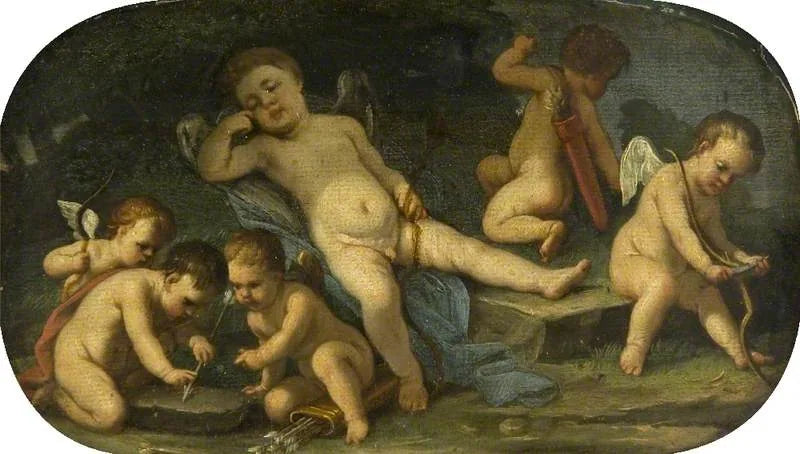 Cupido's in actie - Luca Giordano