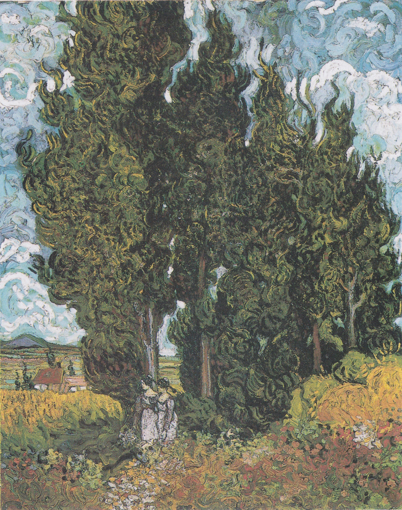 Cipres met twee figuren - Vincent van Gogh