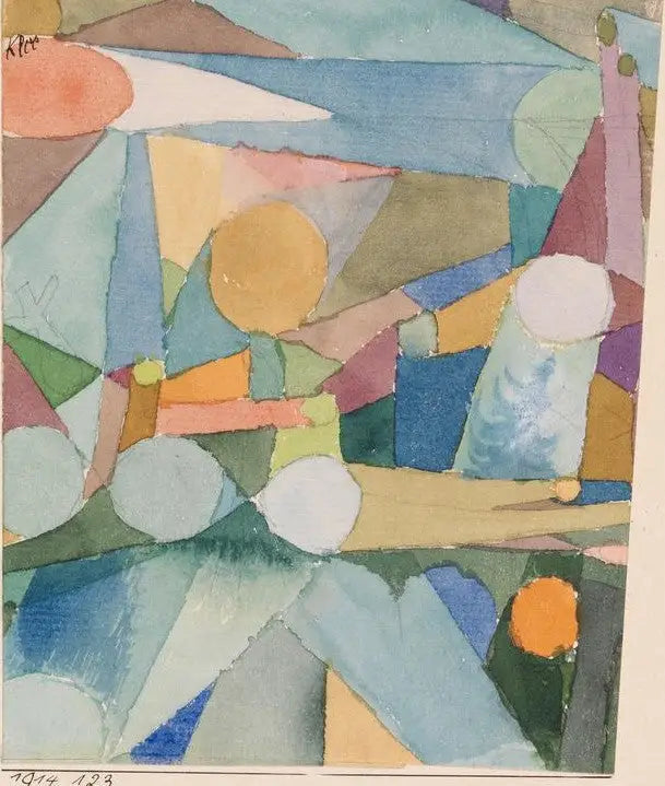 Naar een schets van Zürich (D'après un croquis de Zurich) - Paul Klee