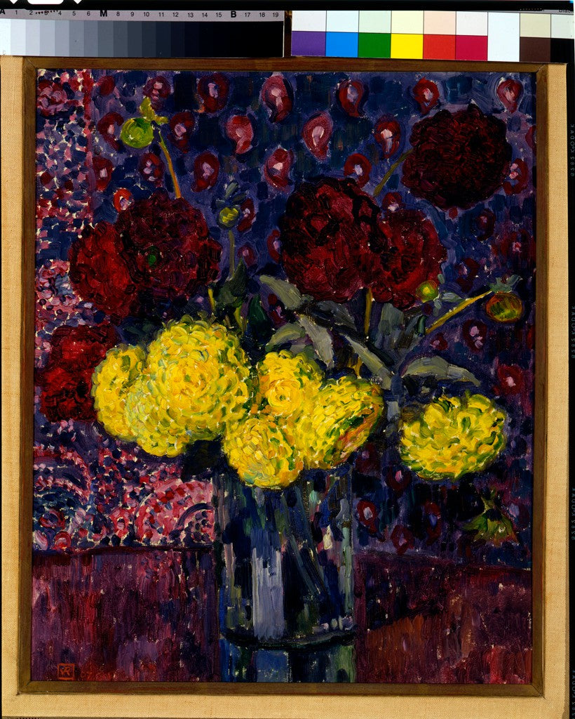 Dahlia's in een vaas - Thé van Rysselberghe