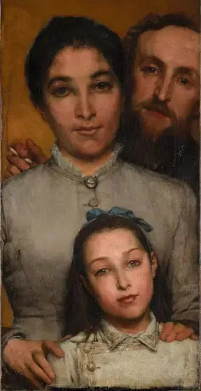 Dalou, zijn vrouw en zijn dochter - Lawrence Alma-Tadema