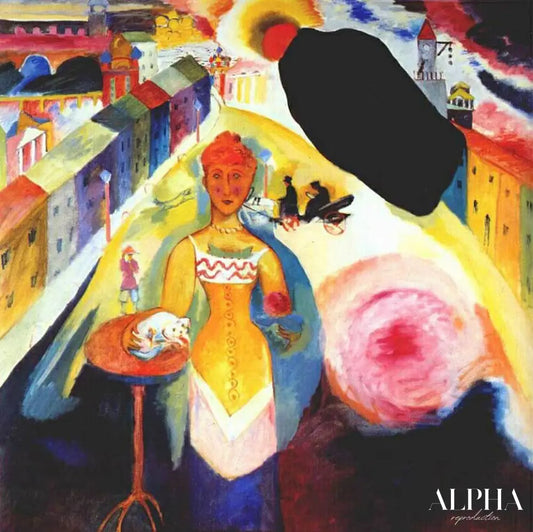 Dame à Moscou - Vassily Kandinsky - Reproductions de tableaux et peintures haut de gamme