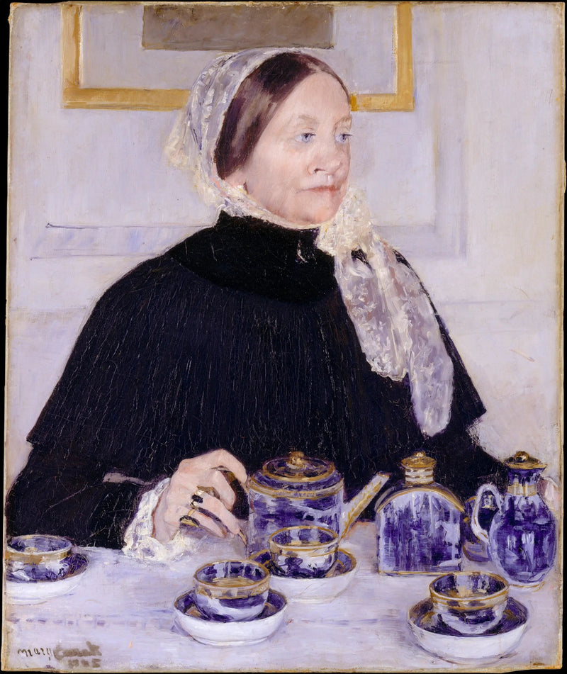 Dame aan haar theetafel - Mary Cassatt