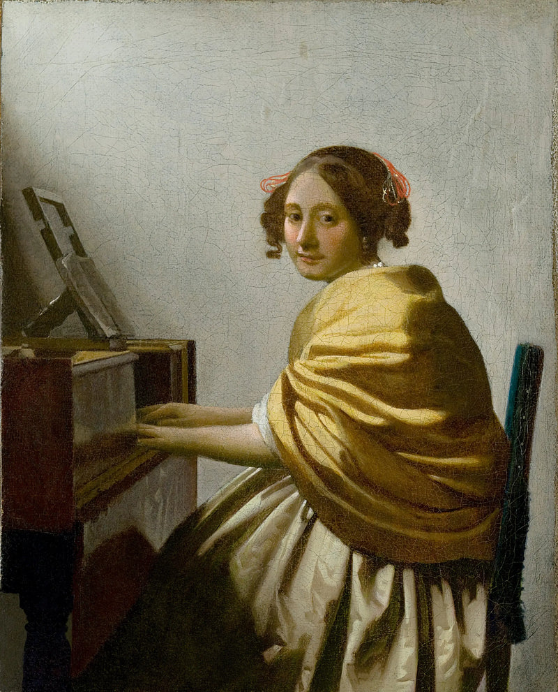 Dame zittend aan het virginaal - Johannes Vermeer