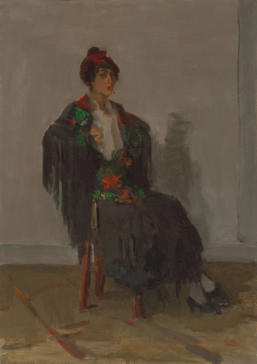 Zittende dame in een Spaanse jurk - Isaac Israëls