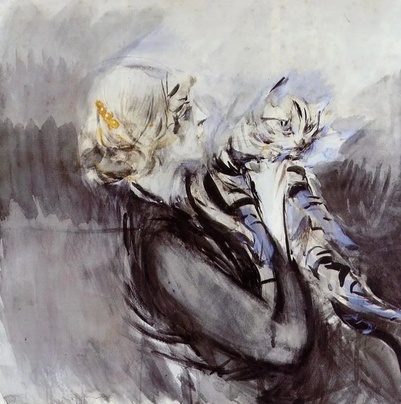 Dame met kat - Giovanni Boldini