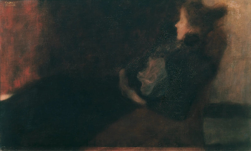 Dame bij de open haard (Dame am Kamin) - Gustav Klimt