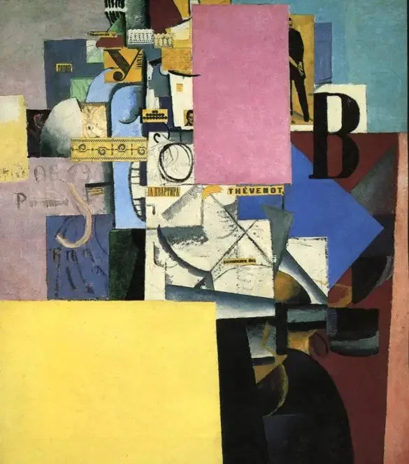 Dame bij een displaykolom - Kazimir Malevich