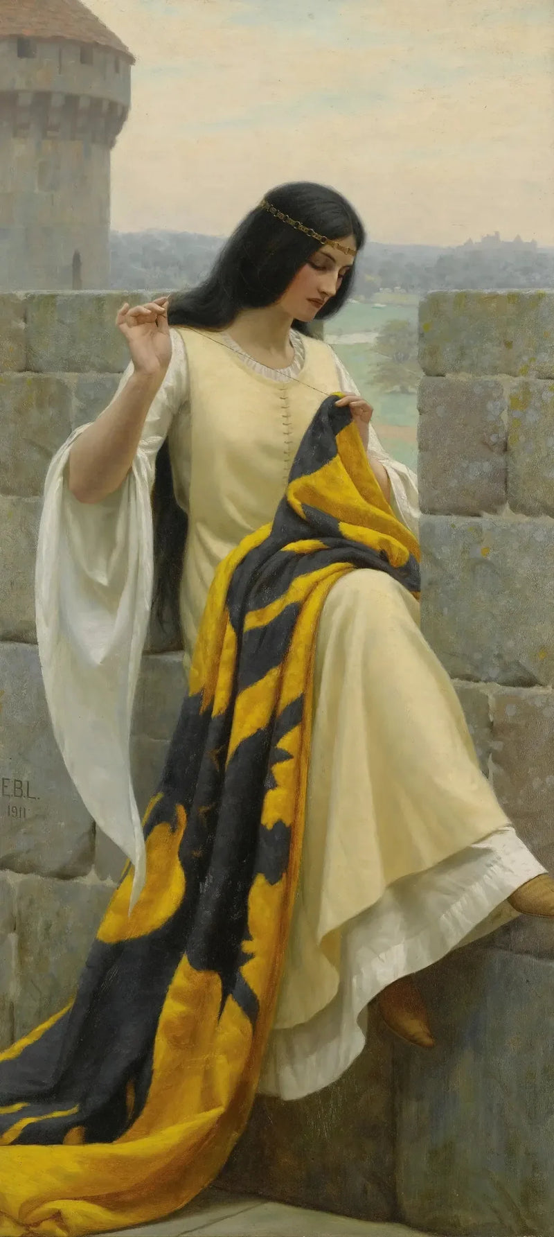 Dame borduurt de banier - Edmund Blair Leighton

Source:
Dame brodant la bannière - Edmund Blair Leighton