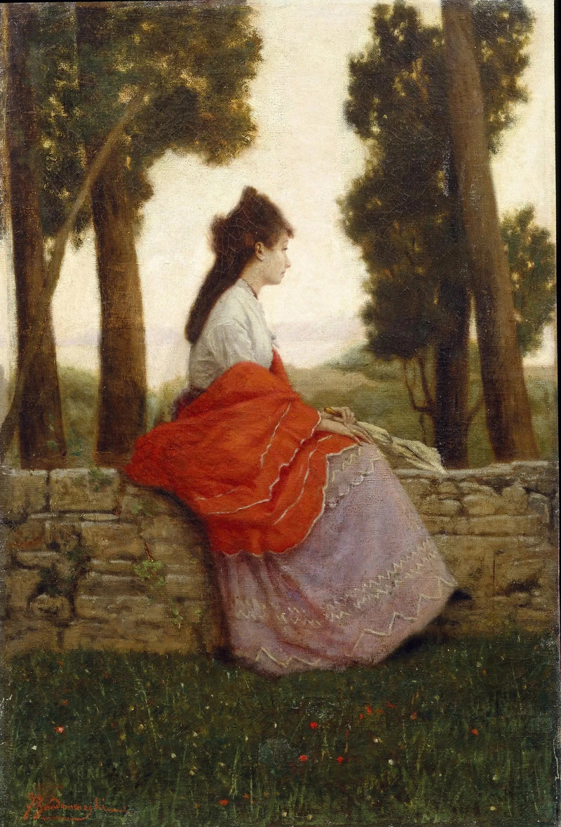 Dame in het park - Federico Zandomeneghi