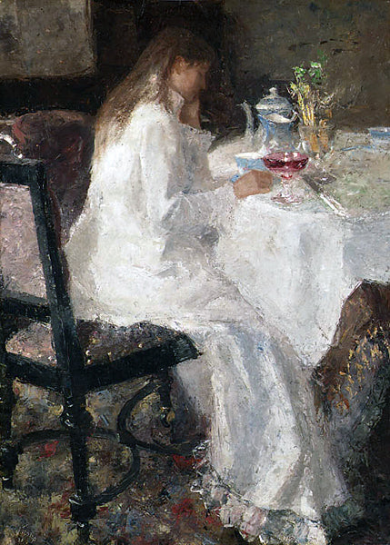 Dame in wit - Jan Toorop