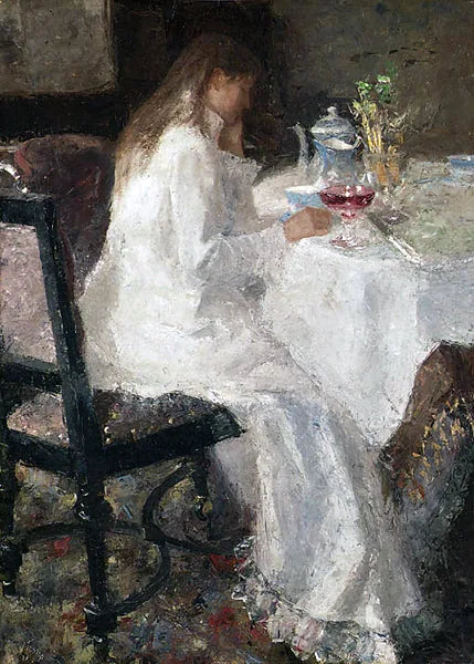 Dame in wit - Jan Toorop