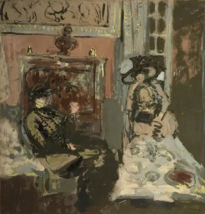Dames en visite tijdens de theetijd, Les Pavillons - Édouard Vuillard