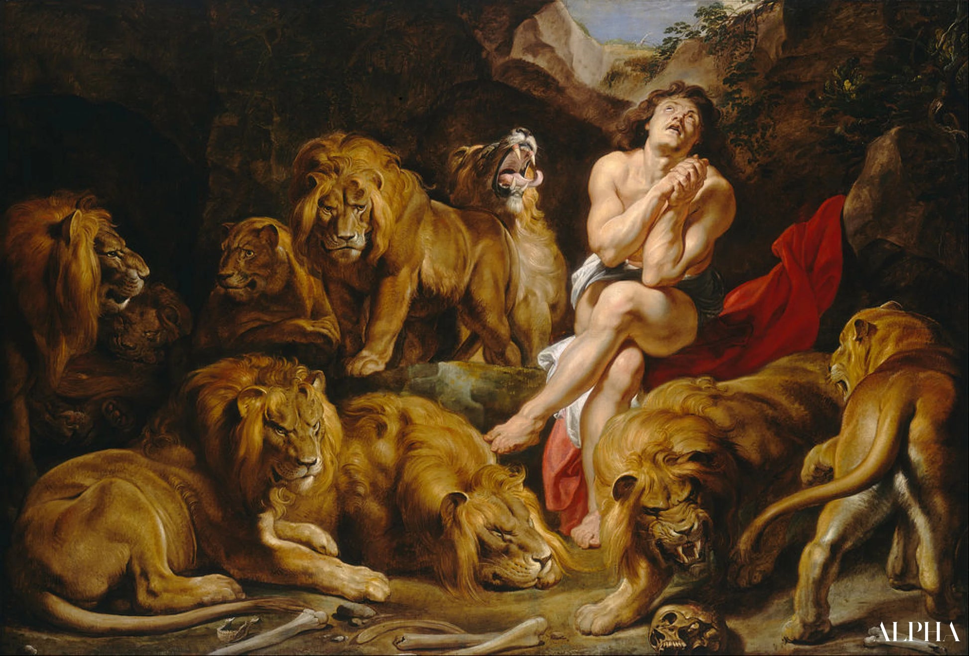 Daniel in de leeuwenkuil (Rubens) - Peter Paul Rubens - Reproducties van schilderijen en hoogwaardige schilderijen
