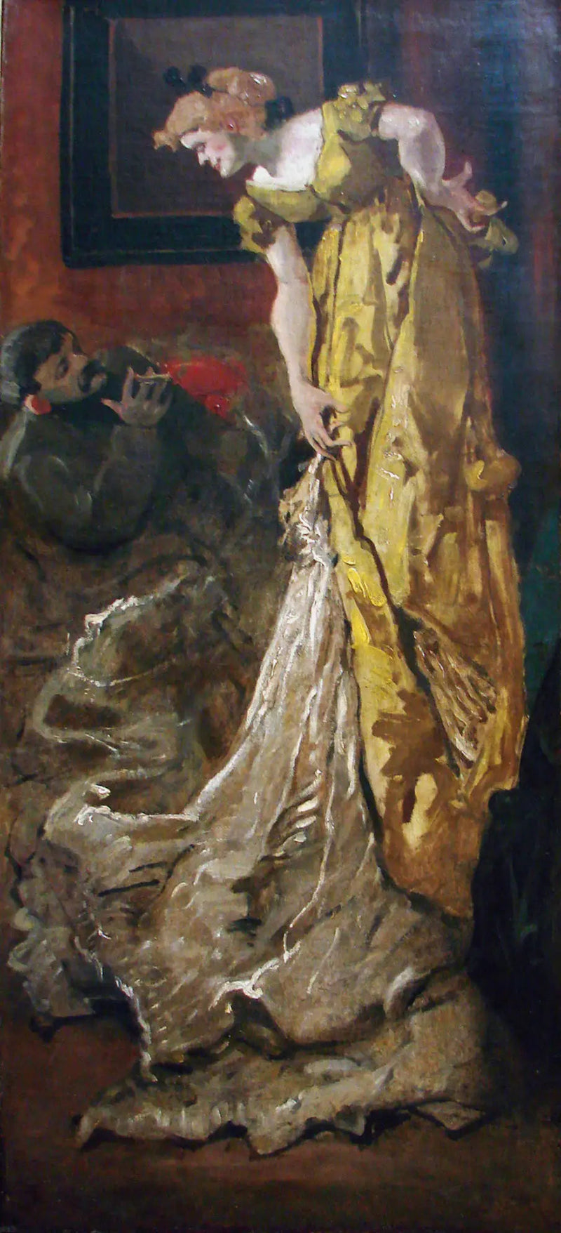 In de werkplaats de pose van het model (naar het Atelier van Alfred Stevens) - Henri de Toulouse-Lautrec