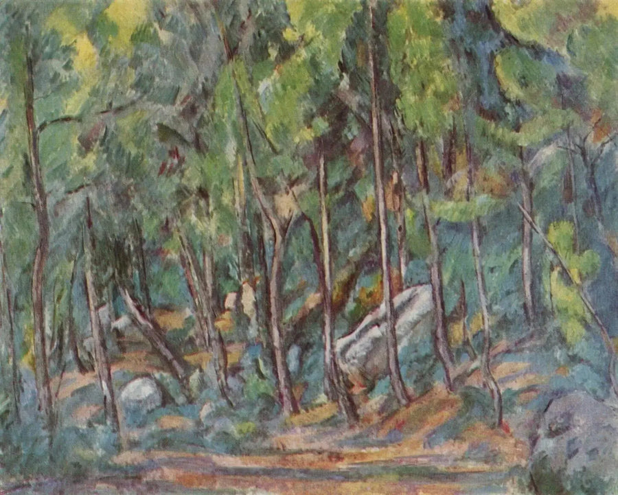 In het bos van Fontainebleau - Paul Cézanne