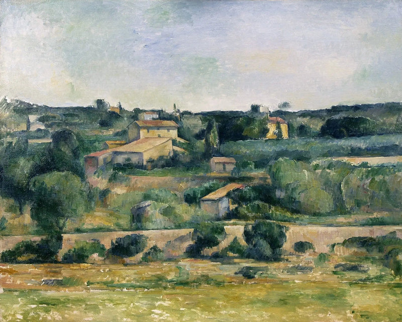 In de vlakte van Bellevue, ten westen van Aix - Paul Cézanne