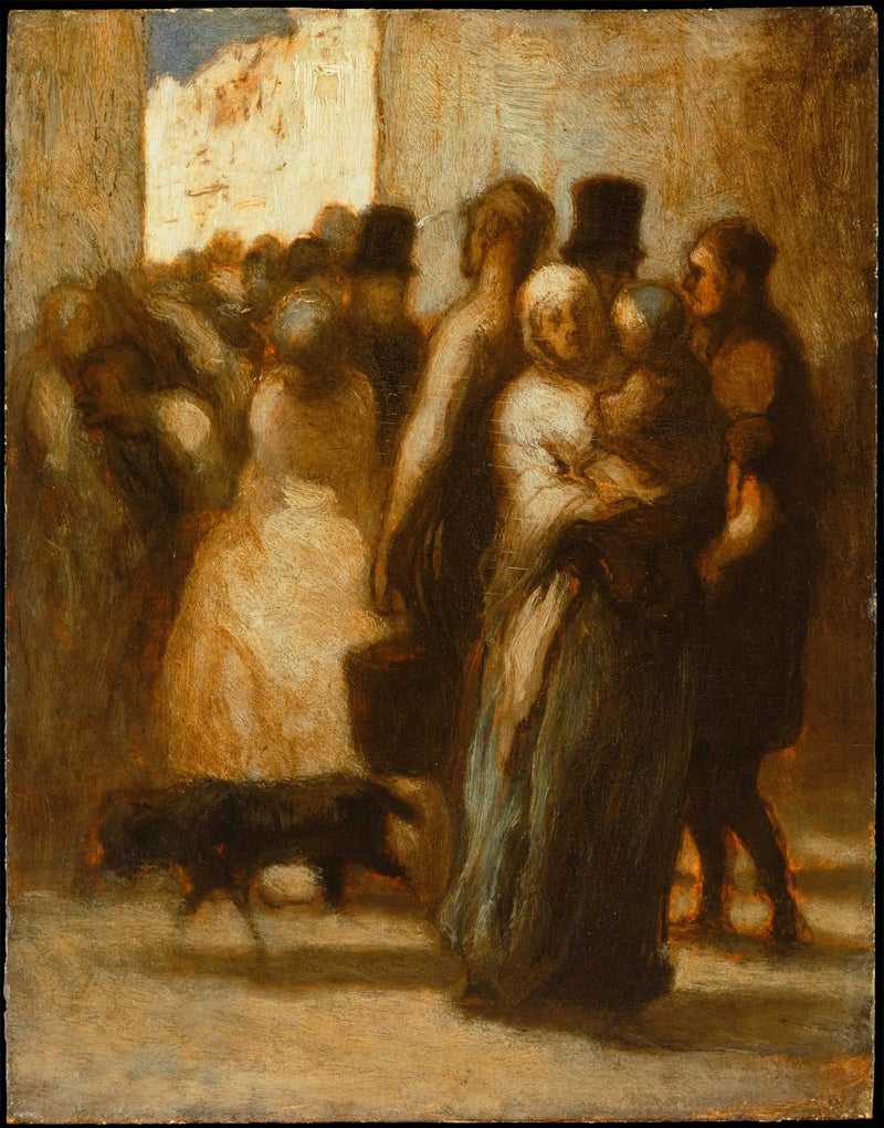 In de straat - Honoré Daumier