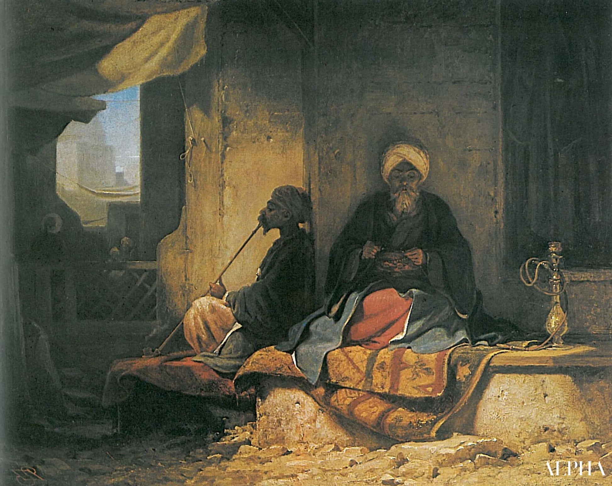 In de Turkse bazaar - Carl Spitzweg - Reproducties van schilderijen en hoogwaardige schilderkunst
