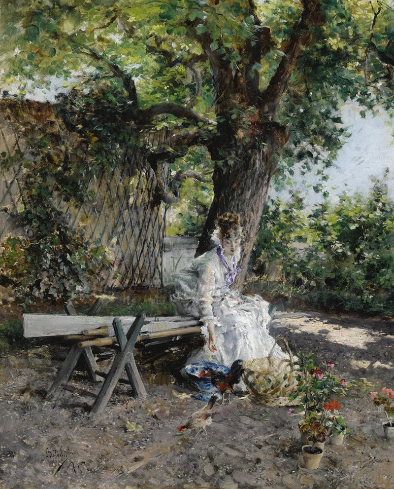 In de tuin - Giovanni Boldini