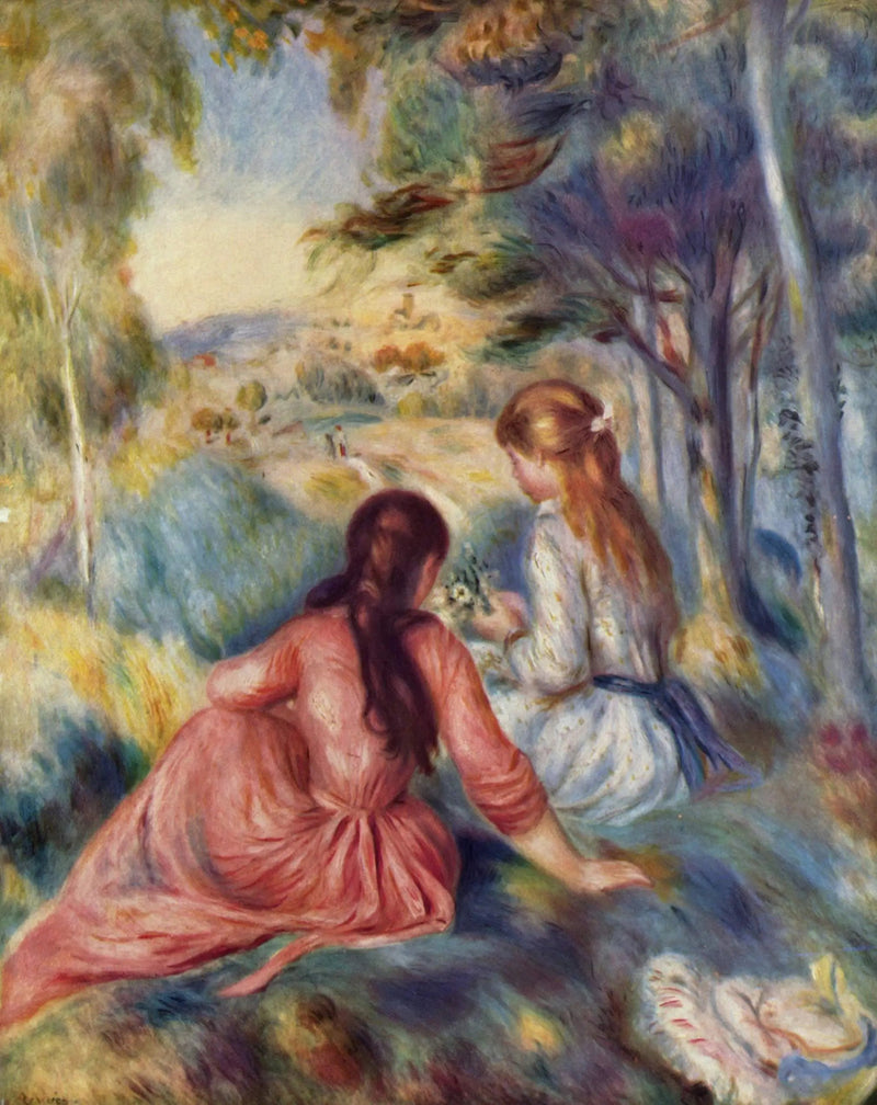 In het weiland - Pierre-Auguste Renoir
