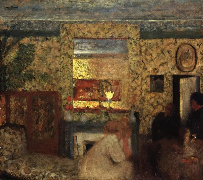 In de Salon bij de Natanson in Villeneuve-sur-Yonne - Édouard Vuillard