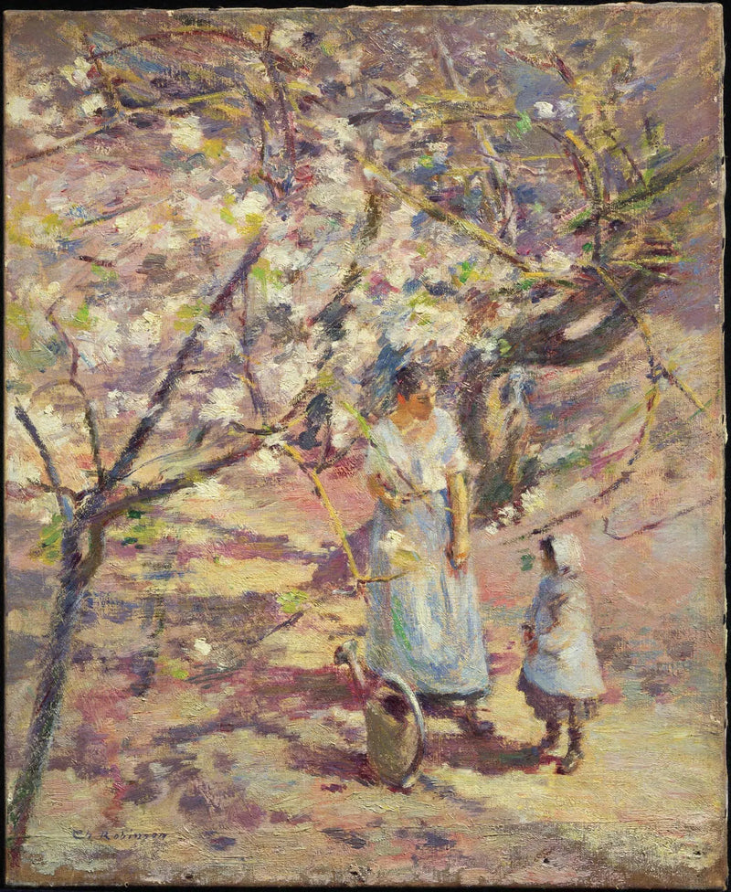 In de boomgaard - Theodore Robinson