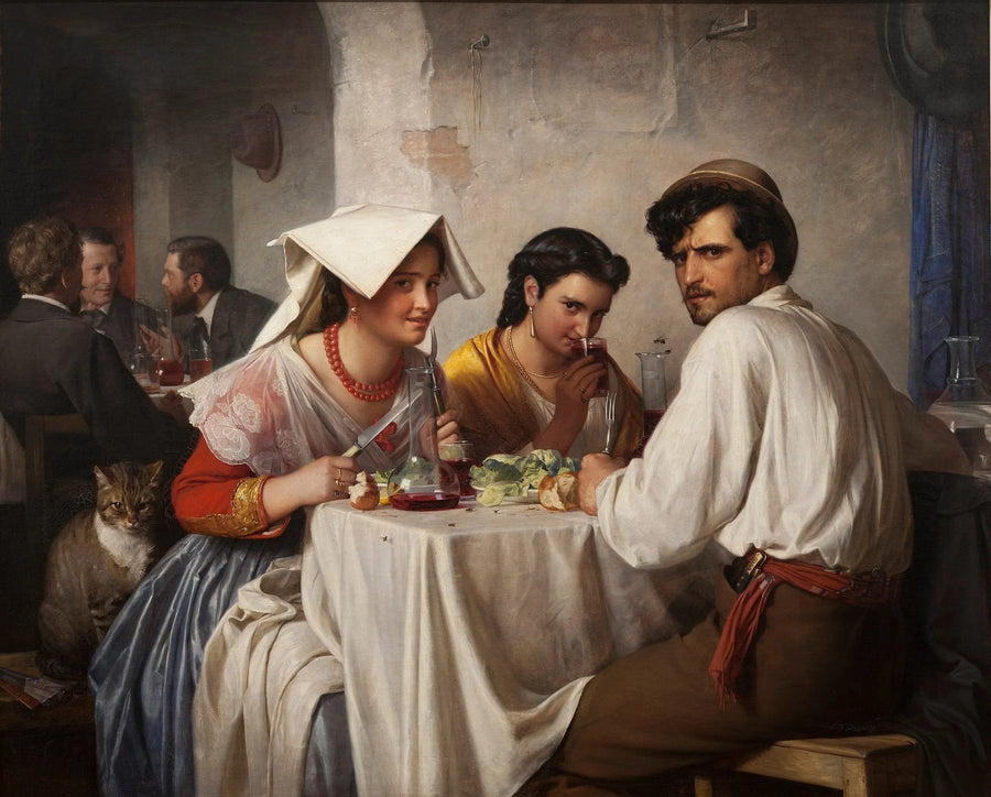 In een Romeinse osteria - Carl Heinrich Bloch