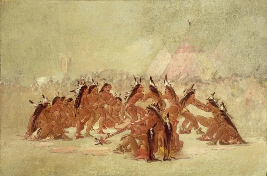 Dans van de calumet, Assiniboine - George Catlin

Source:
Danse du calumet, Assiniboine - George Catlin