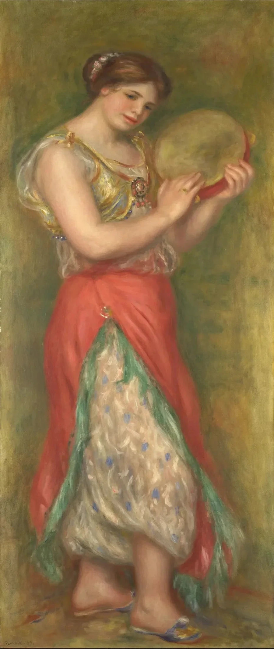 Dansende met tamboerijn - Pierre-Auguste Renoir