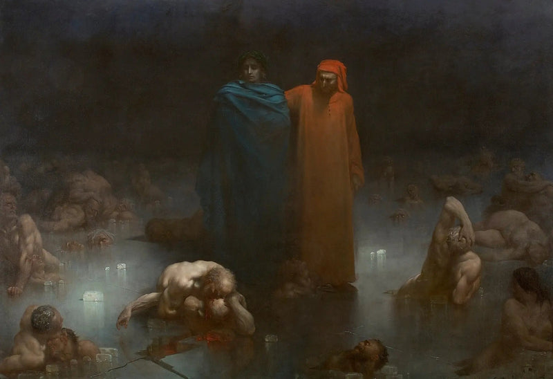 Dante en Virgilius in de negende cirkel van de Hel - Gustave Doré