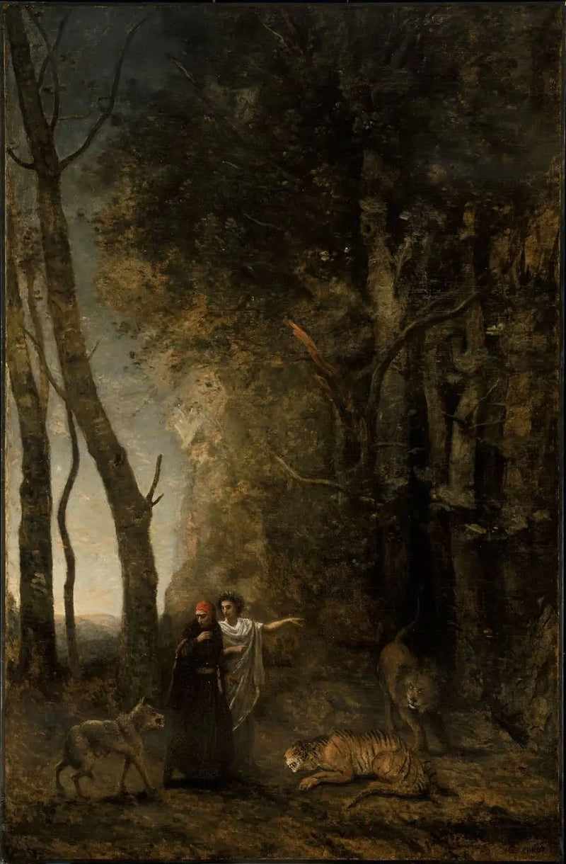 Dante en Virgilius - Jean-Baptiste Camille Corot