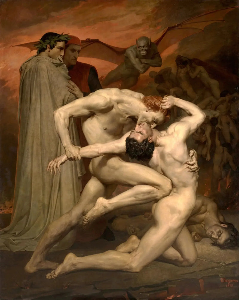 Dante en Virgilius in de Hel - Bouguereau
