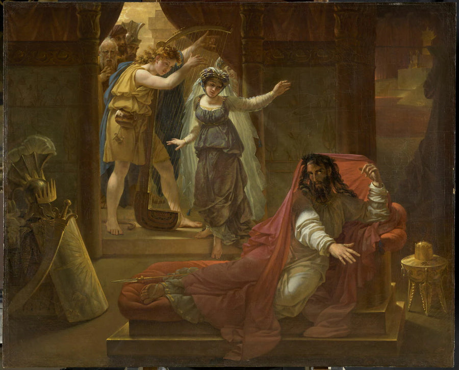 David jouant de la harpe pour le roi Saül - Antoine-Jean Baron Gros