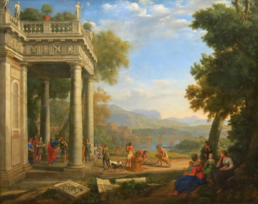 David gekroond koning door Samuel - Claude Lorrain