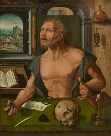 De H. Hiëronymus - Joos van Cleve image 1 copie de tableau peinte à la main