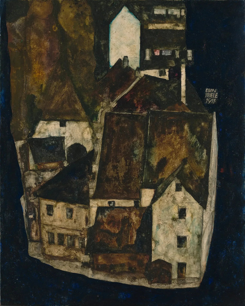 Dode Stad III (De Stad aan de Blauwe Rivier III) - Egon Schiele