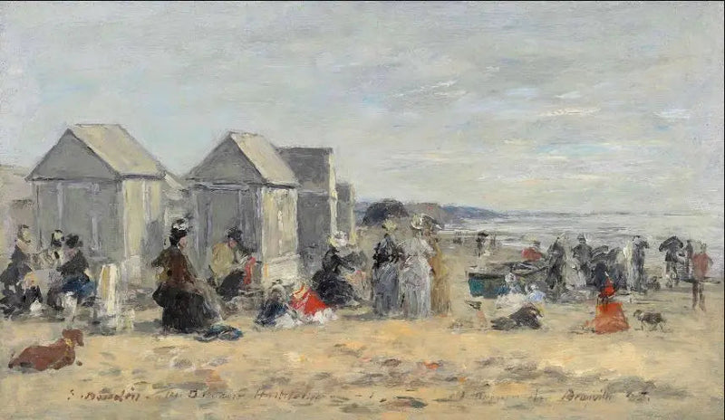 Deauville. Strandscène - Eugène Boudin