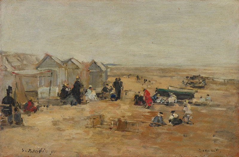 Deauville. Strandscène - Eugène Boudin