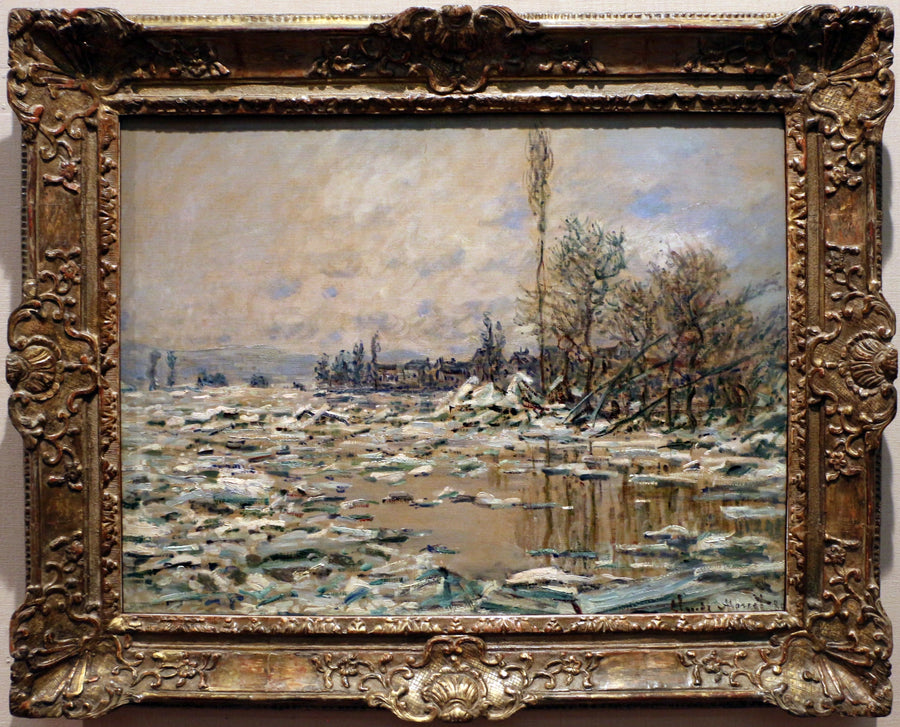 Het debacle, grijs weer W560 - Claude Monet