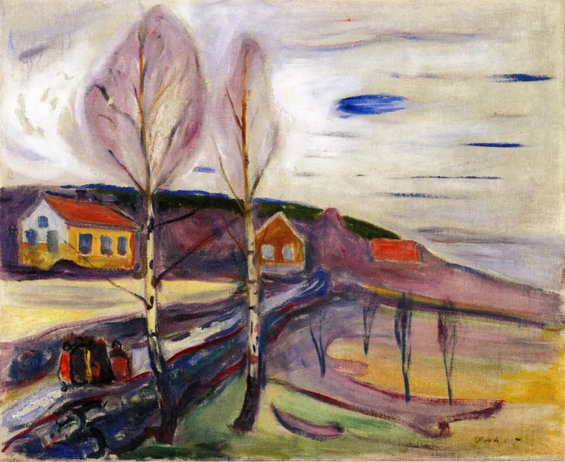 Begin van de lente in Åsgårdstrand - Edvard Munch
