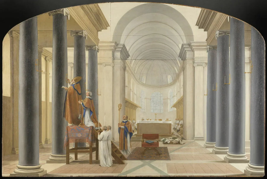 Handtekening van een kerk van de Chartreux - Eustache Le Sueur