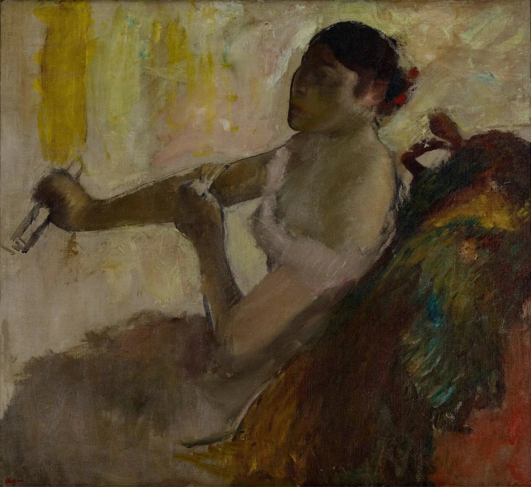 Portrait de Mlle Rose Caron par Degas – reproduction peinture à l’huile sur toile